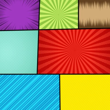 Komik sayfası parlak kavramı