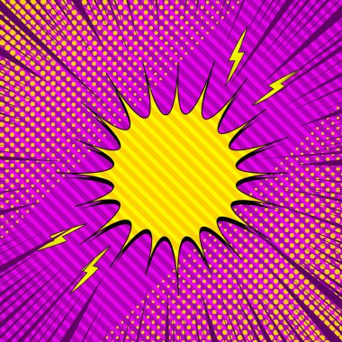 Çizgi roman sayfa parlak şablonu