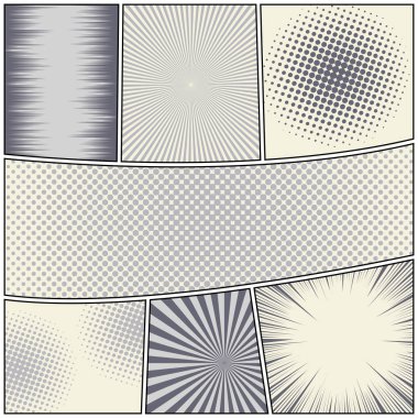 Çizgi roman sayfa ışık kompozisyon