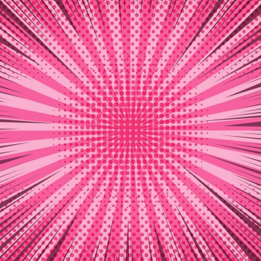 Çizgi roman pembe sayfa şablonu