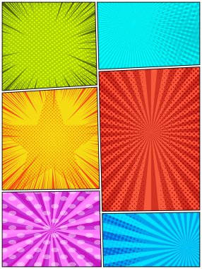 Çizgi roman sayfa dikey arka plan