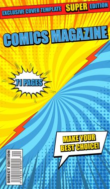 Komik posteri kapak şablonu