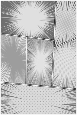 Çizgi roman tek renkli tasarım konsepti