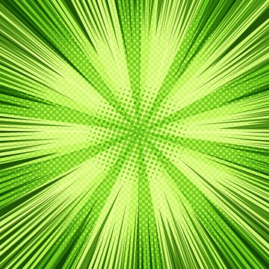 Komik parlak yeşil kavramı