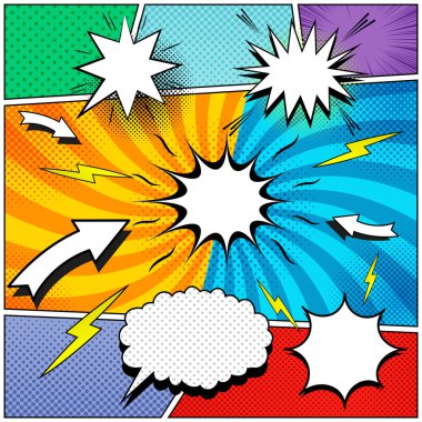 Çizgi roman sayfası arka planı