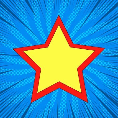 Superstar komik parlak şablonu