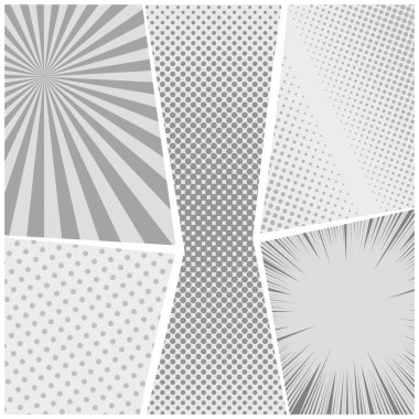 Çizgi roman sayfa tek renkli tasarım arka plan