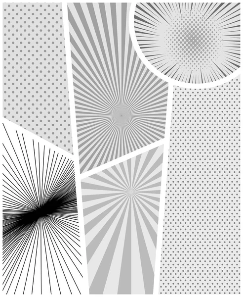 Bande dessinée monochrome design composition — Image vectorielle