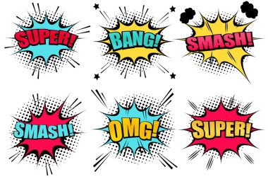 çizgi roman konuşma balonları koleksiyonu