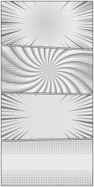 Çizgi roman sayfası tek renkli dikey kavramı