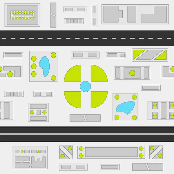 Χάρτης στοιχεία κάτοψη χωρίς ραφή πρότυπο — Διανυσματικό Αρχείο