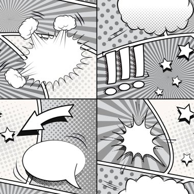 Komik tek renkli tasarım seamless modeli