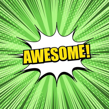 Çizgi roman sayfası yeşil şablon