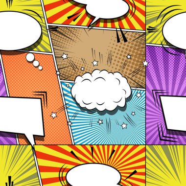 Comic patlayıcı yaratıcı Dikişsiz desen