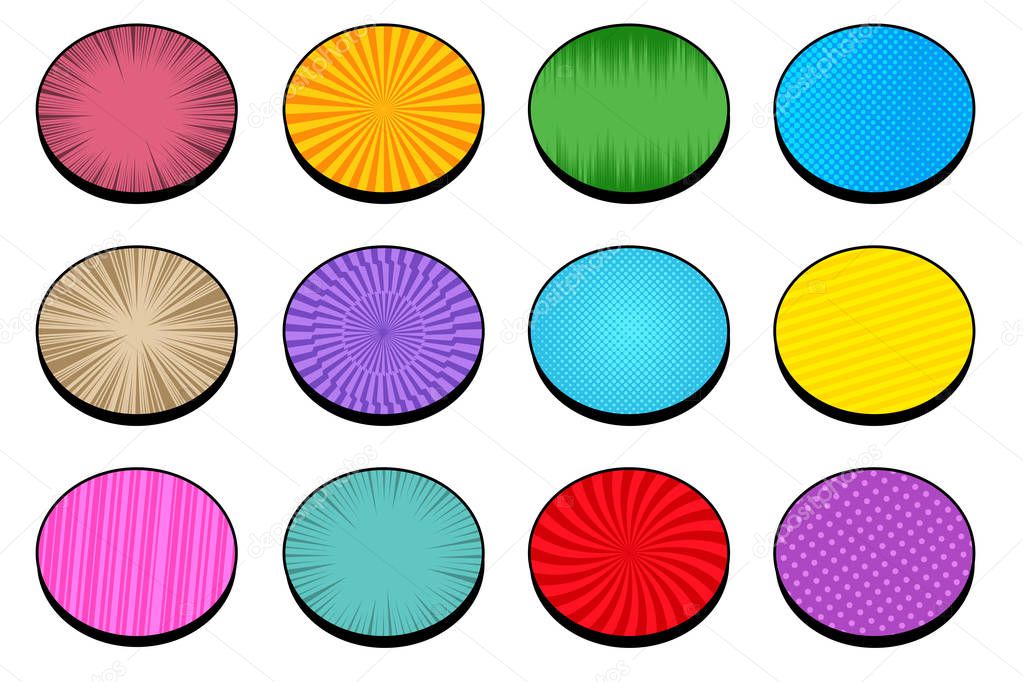 Comic circles bright collection