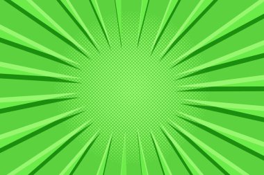 Çizgi roman sayfası yeşil patlayıcı kavramı