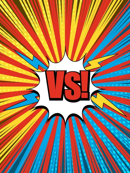 Cómic versus composición — Vector de stock