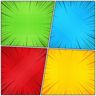 Çizgi roman arka planlar koleksiyonu