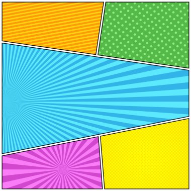 Çizgi roman sayfası renkli arkaplan