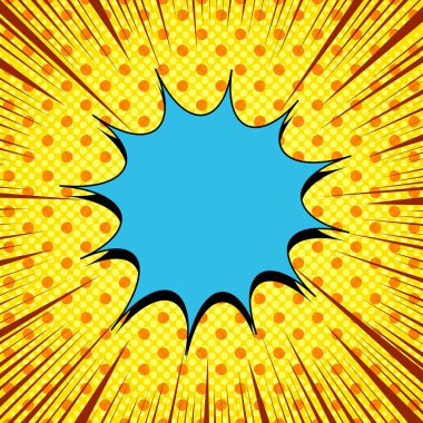 Komik sayfa parlak şablonu