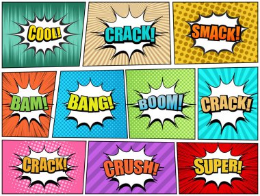 Çizgi roman sayfaları kümesi