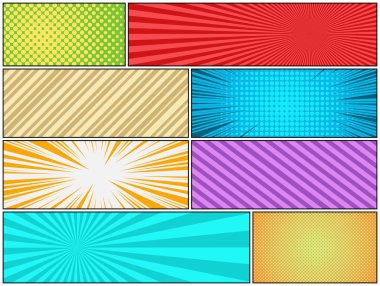 Çizgi roman sayfası renkli kavramı