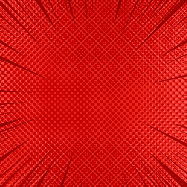 Comic abstrait explosif fond rouge — Image vectorielle