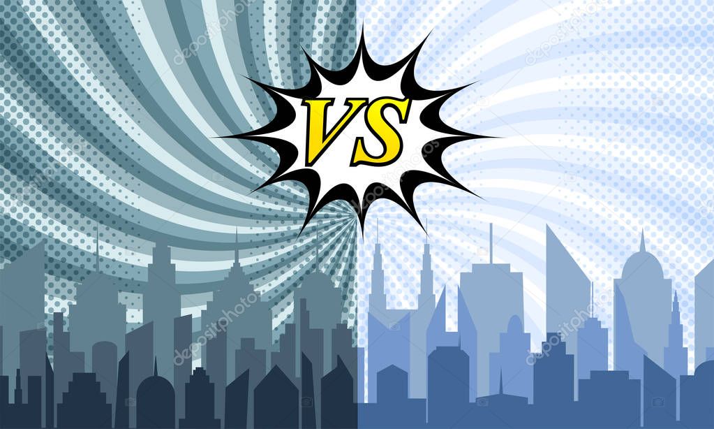 Comic city battle template