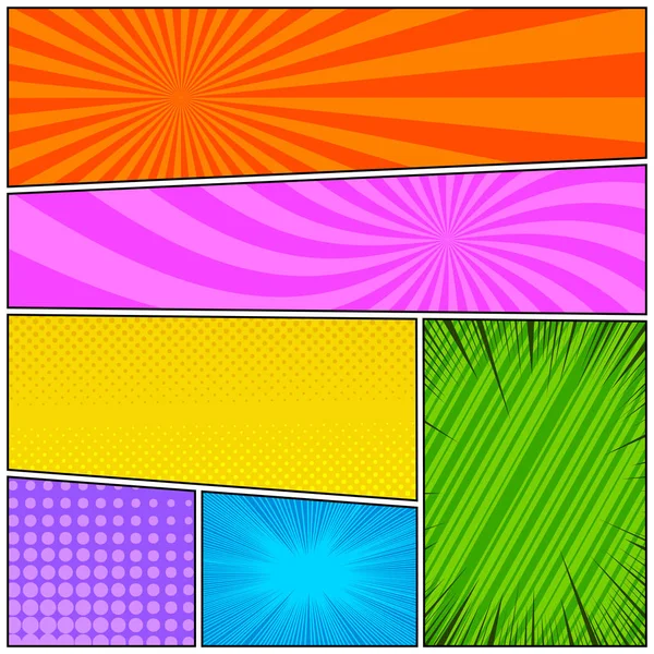 Comic colorful background — Stock Vector