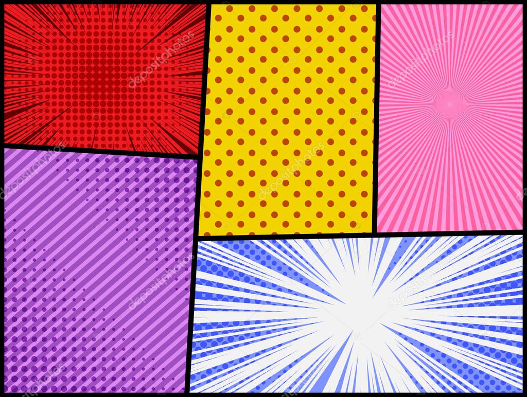 Comic abstract colorful background