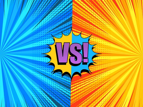 Comic versus composición ligera — Vector de stock