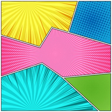 Çizgi roman sayfa zarif kompozisyon