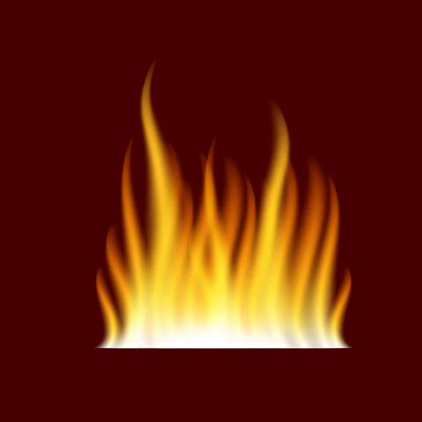 逼真的燃烧火焰模板 — 图库矢量图片