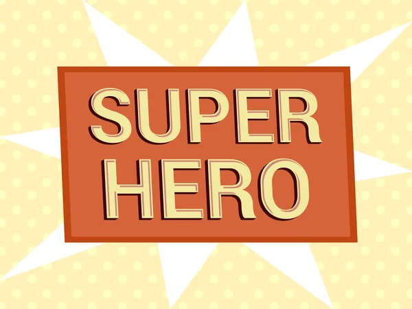 Light Super Hero wording concept — Stock Vector