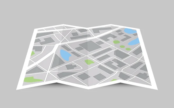 도시 지도 개념 — 스톡 벡터