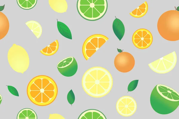 the pattern with the image of citrus fruits on a colored background. citrus mix pattern