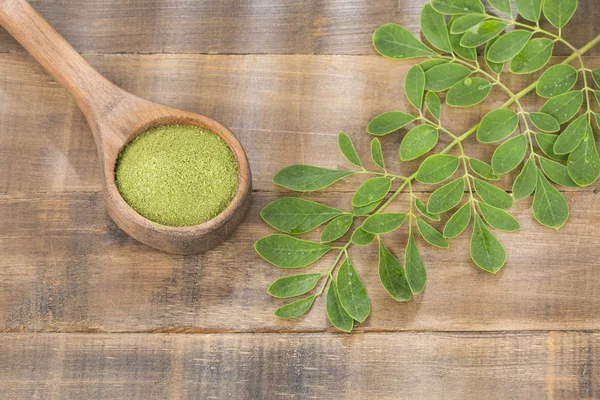 Moringa Por Levelek Felülnézet Moringa Oleifera — Stock Fotó