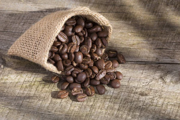 Ψημένος Καφές Στην Τσάντα Πανί Coffea — Φωτογραφία Αρχείου