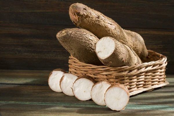 Manihot Esculenta Kassava Yuca Maniok Mandioca Brasiliansk Arrowrot Och Tapioka — Stockfoto