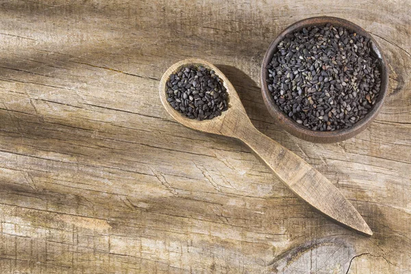 Черные Органические Семена Кунжута Sesamum Indicum — стоковое фото