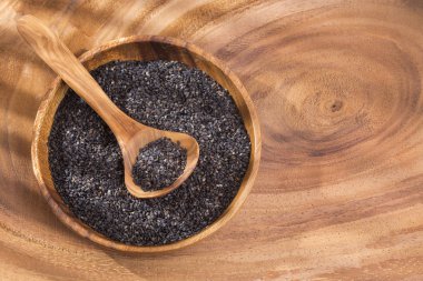 Organik tohumları siyah susam - Sesamum indicum.