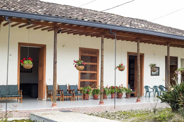 Koloniala Hus Colombianska Traditionell Arkitektur — Stockfoto