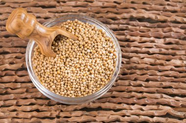 Hardal tohumu - Sinapis alba. Üstten görünüm