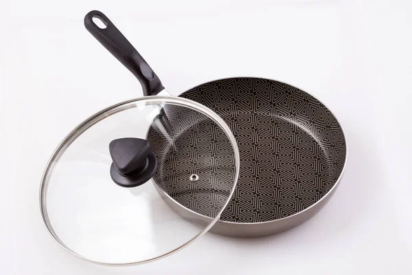 Non Stick Frying Pan Lid White Background — Stock Photo, Image