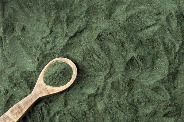 Spirulina Algae Powder Top View — Stock Photo, Image