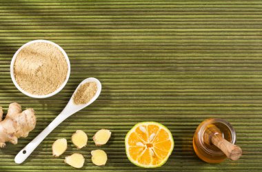 Zencefil kökü, bal ve limon - Zingiber officinale