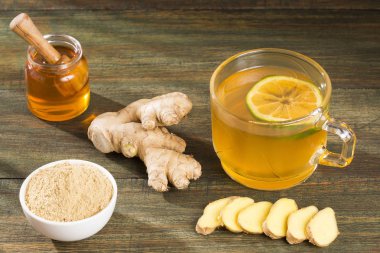 Zencefil, limon ve bal - Zingiber officinale sağlıklı içecek
