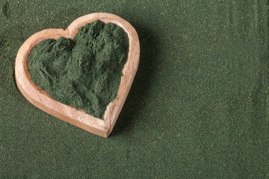 Spirulina yosun toz - üstten görünüm