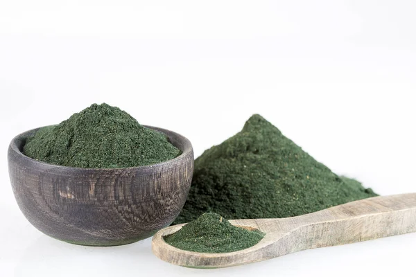 Suplemento dietético Espirulina en polvo - Espirulina seca — Foto de Stock