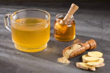 Zencefil, limon ve bal - Zingiber officinale sağlıklı içecek
